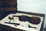 Alamo violin before repair